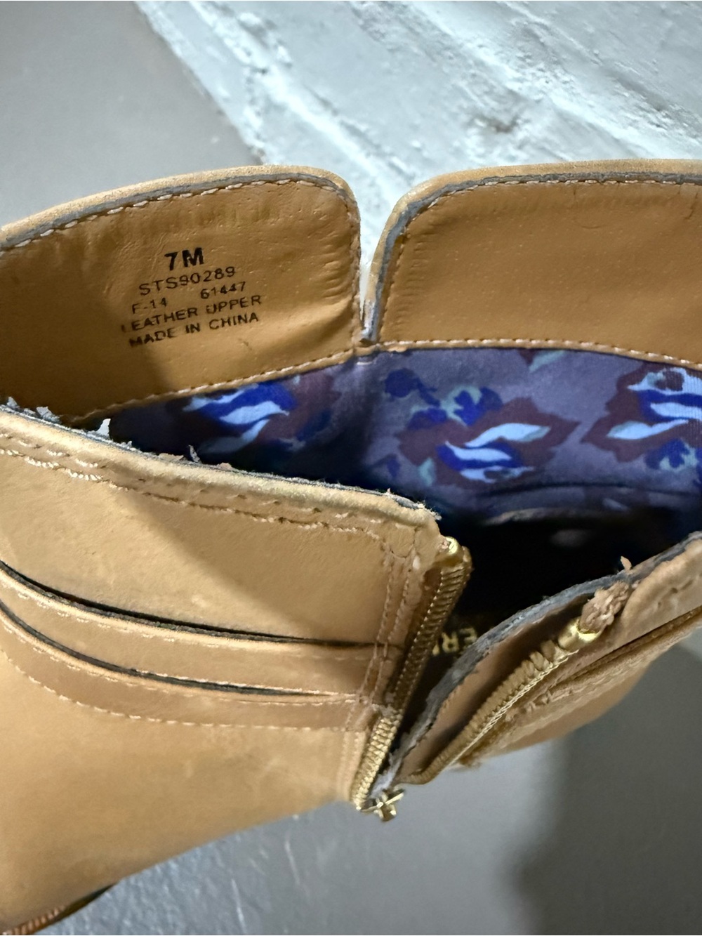 NWOT Sperry Tan Leather Clinton Ankle Booties - Picture 3 of 4